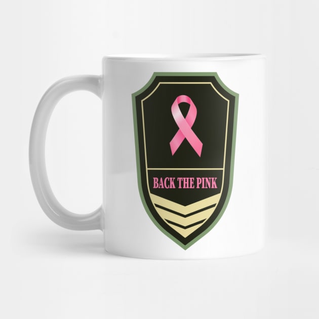 Back the pink breast cancer awareness Military tag by Novelty-art